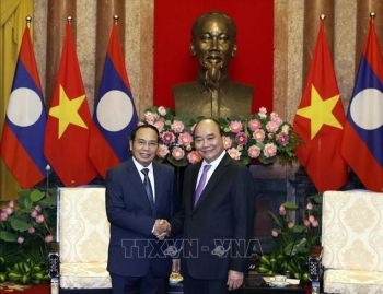 Chủ tịch nước Nguyễn Xuân Phúc tiếp Phó Chủ tịch nước CHDCND Lào Bounthong Chitmany