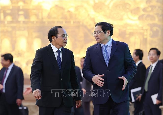 Thủ tướng Phạm Minh Chính tiếp Thường trực Ban Bí thư, Phó Chủ tịch CHDCND Lào