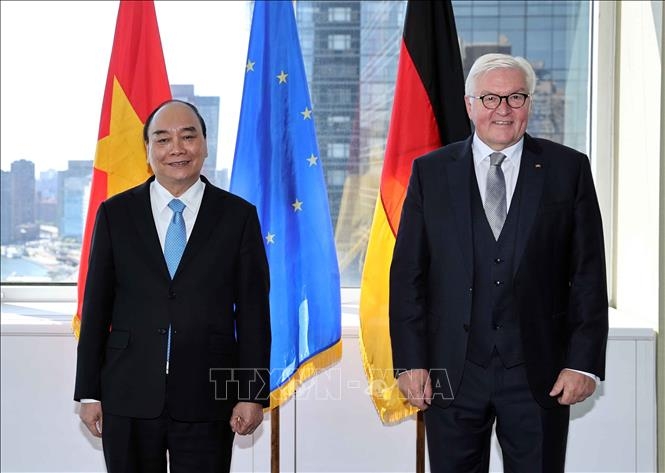 Chủ tịch nước Nguyễn Xuân Phúc tiếp Tổng thống Đức Frank-Walter Steinmeier