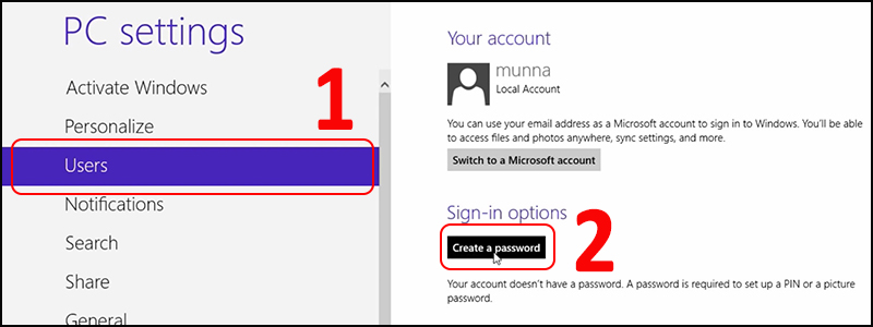 Cách đặt mật khẩu máy tính đơn giản, dễ thực hiện 07