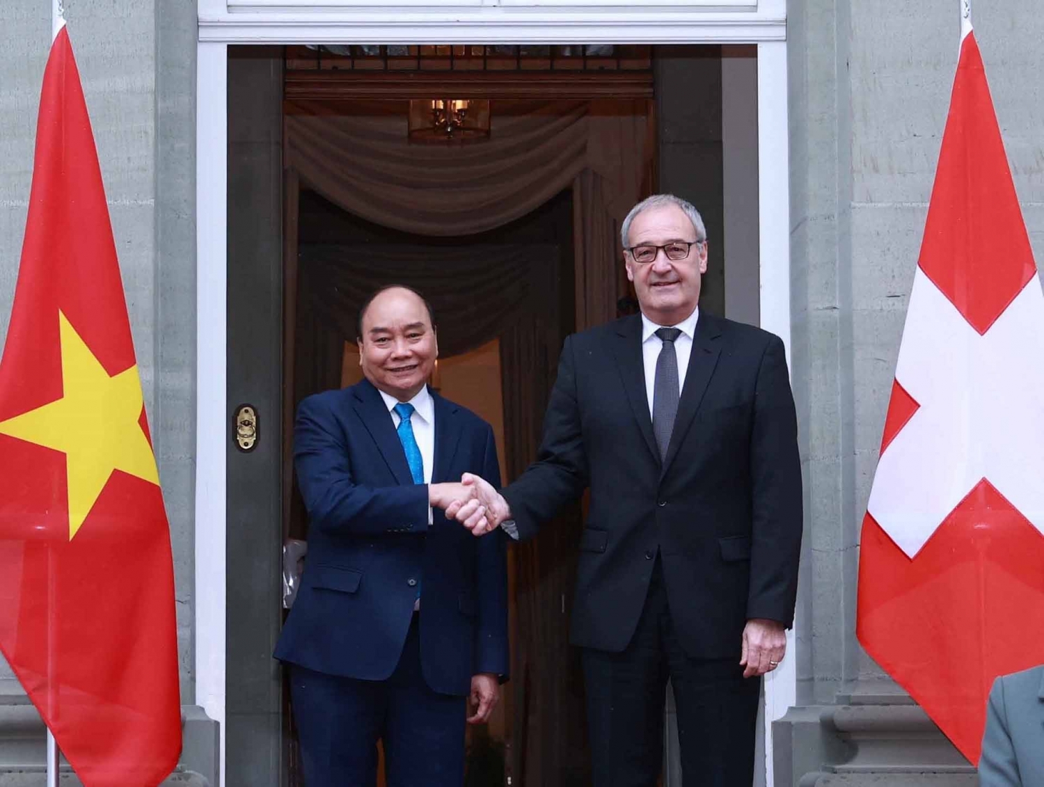 Chủ tịch nước Nguyễn Xuân Phúc hội đàm với Tổng thống Thụy Sỹ Guy Parmelin