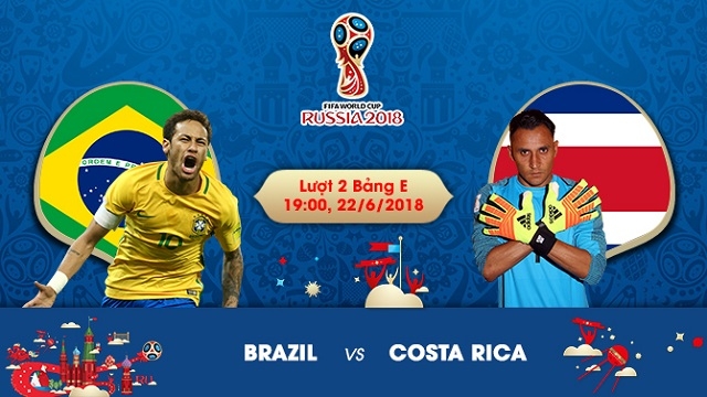 Xem trực tiếp bóng đá Brazil vs Costa Rica ở đâu?