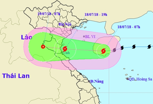 Chiều tối nay, bão số 3 sẽ đổ bộ vào Nghệ An, Hà Tĩnh