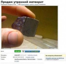 Nga cảnh báo về việc bán thiên thạch giả trên mạng