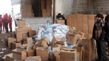 Liên Hiệp Quốc thả hàng viện trợ cho người dân Syria