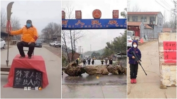 Hình ảnh: Nhiều làng ở Trung Quốc phong tỏa cấm người lạ vì sợ Coronavirus