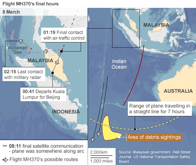 Dựa vào đâu Malaysia khẳng định MH370 rơi xuống biển?