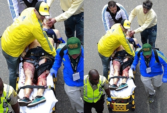 Những hình ảnh kinh hoàng từ vụ đánh bom ở Boston