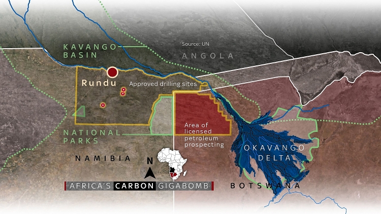 Namibia công bố nhiều phát hiện dầu khí ở bể Kavango