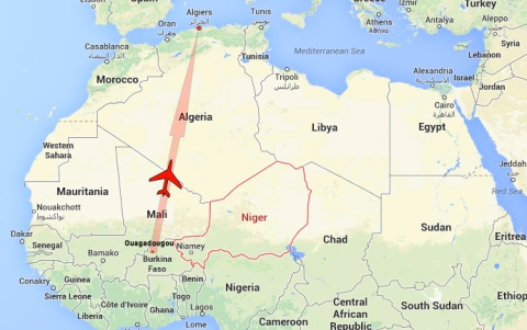 Máy bay Algeria rơi ở đâu?