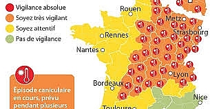 Nắng nóng cực độ, Pháp đóng cửa hai lò phản ứng hạt nhân