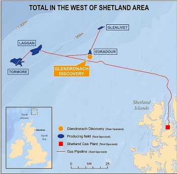 Total phát hiện mỏ khí lớn ngoài khơi quần đảo Shetland