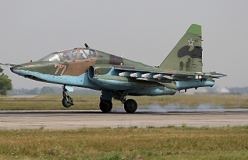 Máy bay chiến đấu Sukhoi Su-25UB của Nga rơi ở Bắc Kavkaz