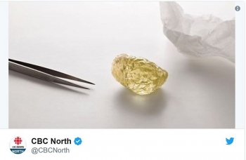 Canada đào được viên kim cương to bằng quả trứng gà