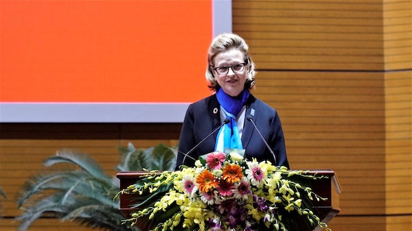 Bà Caitlin Wiesen - Antin, Trưởng Đại diện thường trú Chương trình Phát triển Liên hợp quốc (UNDP) tại Việt Nam