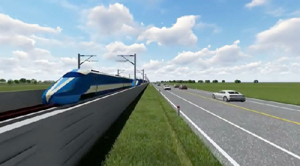 Phối cảnh dự án đường sắt tốc độ cao TP.HCM-Cần Thơ.