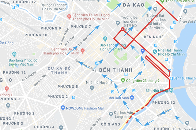 Cấm xe nhiều tuyến đường trung tâm Sài Gòn 2 ngày cuối tuần - 1