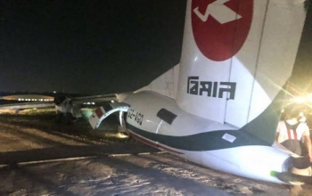 Máy bay chở khách trượt khỏi đường băng, vỡ làm 3 ở Myanmar