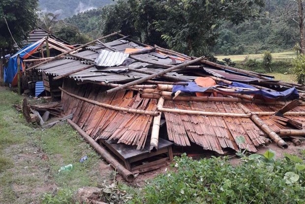 Lai Châu: Gần 100 nhà dân bị dông lốc làm sập, tốc mái