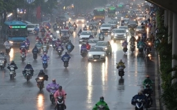 Bắc Bộ, Thanh Hóa và Nghệ An mưa lớn tập trung vào chiều tối và đêm