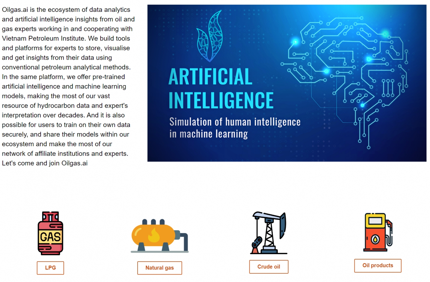 VPI xây dựng hệ sinh thái Oilgas AI cung cấp dữ liệu sản phẩm dầu khí