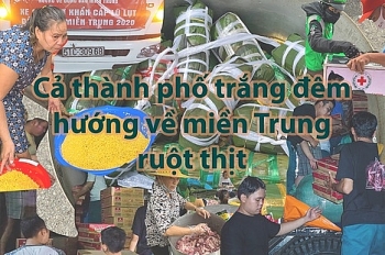 Trắng đêm gói bánh gửi đồng bào miền Trung ruột thịt