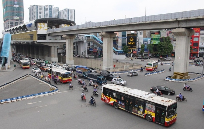 Điều chỉnh 4 tuyến xe buýt kết nối đường sắt Cát Linh - Hà Đông