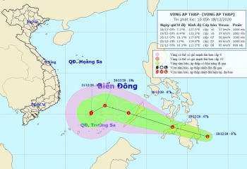 Biển Đông sắp đón áp thấp nhiệt đới