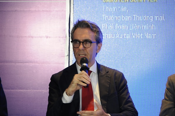 Ông Giorgio Aliberti - Đại sứ EU tại Việt Nam phát biểu khai mạc Hội thảo.