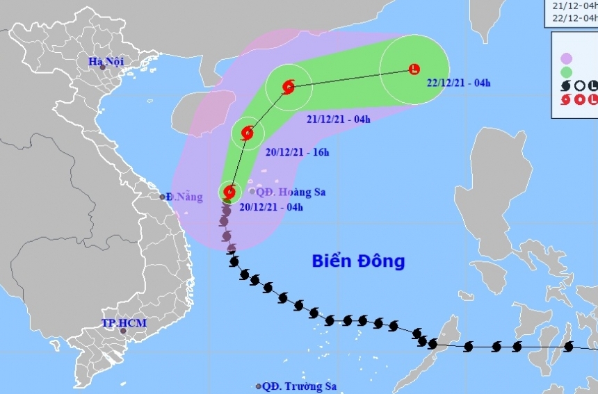 Bão số 9 chuyển hướng, Bắc Bộ rét buốt, Trung Bộ mưa to cục bộ