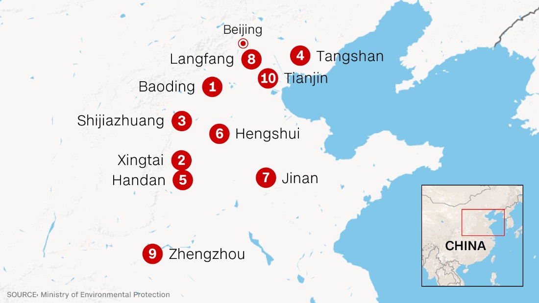 Trung Quốc: Chỉ 8 thành phố không khí đạt tiêu chuẩn