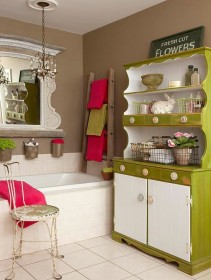 Kết hợp màu sắc tạo phong cách cho phòng tắm