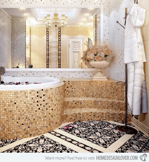 Gạch Mosaic cho phòng tắm lấp lánh