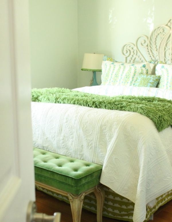 Tươi mới với thiết kế phòng ngủ màu xanh lá