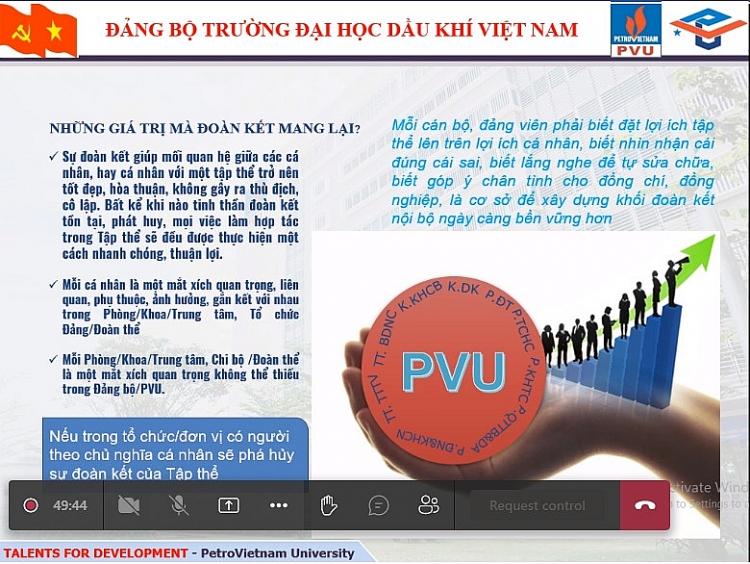 Đảng bộ PVU phát huy tinh thần Văn hóa Dầu khí, thực hiện phương châm hành động “Đoàn kết - Kỷ cương - Sáng tạo - Hiệu quả”