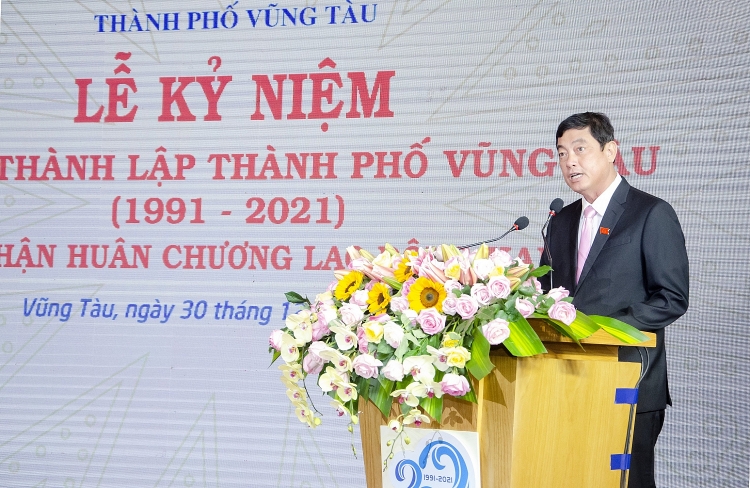 Thành phố Vũng Tàu tổ chức Lễ kỷ niệm 30 năm thành lập và đón nhận Huân chương Lao động hạng Ba