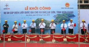 Khởi công dự án cấp điện cho xã đảo Lại Sơn