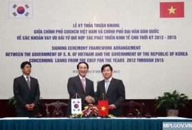 Hàn Quốc cấp 1,2 tỉ USD vốn ưu đãi cho Việt Nam đến 2015