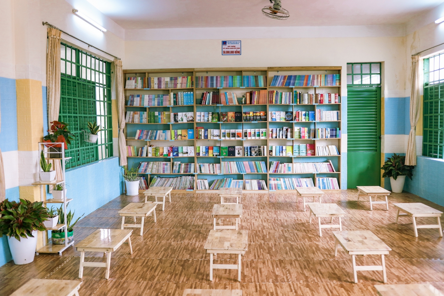 Không gian sạch đẹp dành tặng cho học sinh, khuyến khích văn hóa đọc