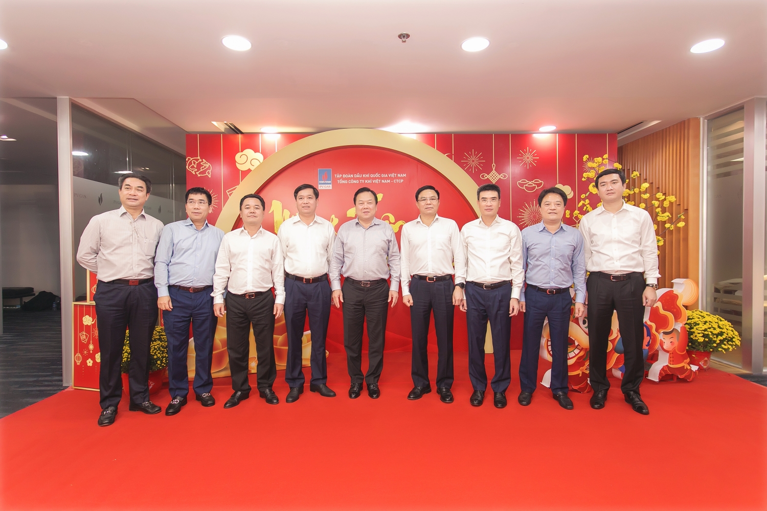Các đồng chí lãnh đạo cấp cao và Tập đoàn Dầu khí Việt Nam chúc mừng Năm mới toàn thể Ban Lãnh đạo và NLĐ PV GAS   