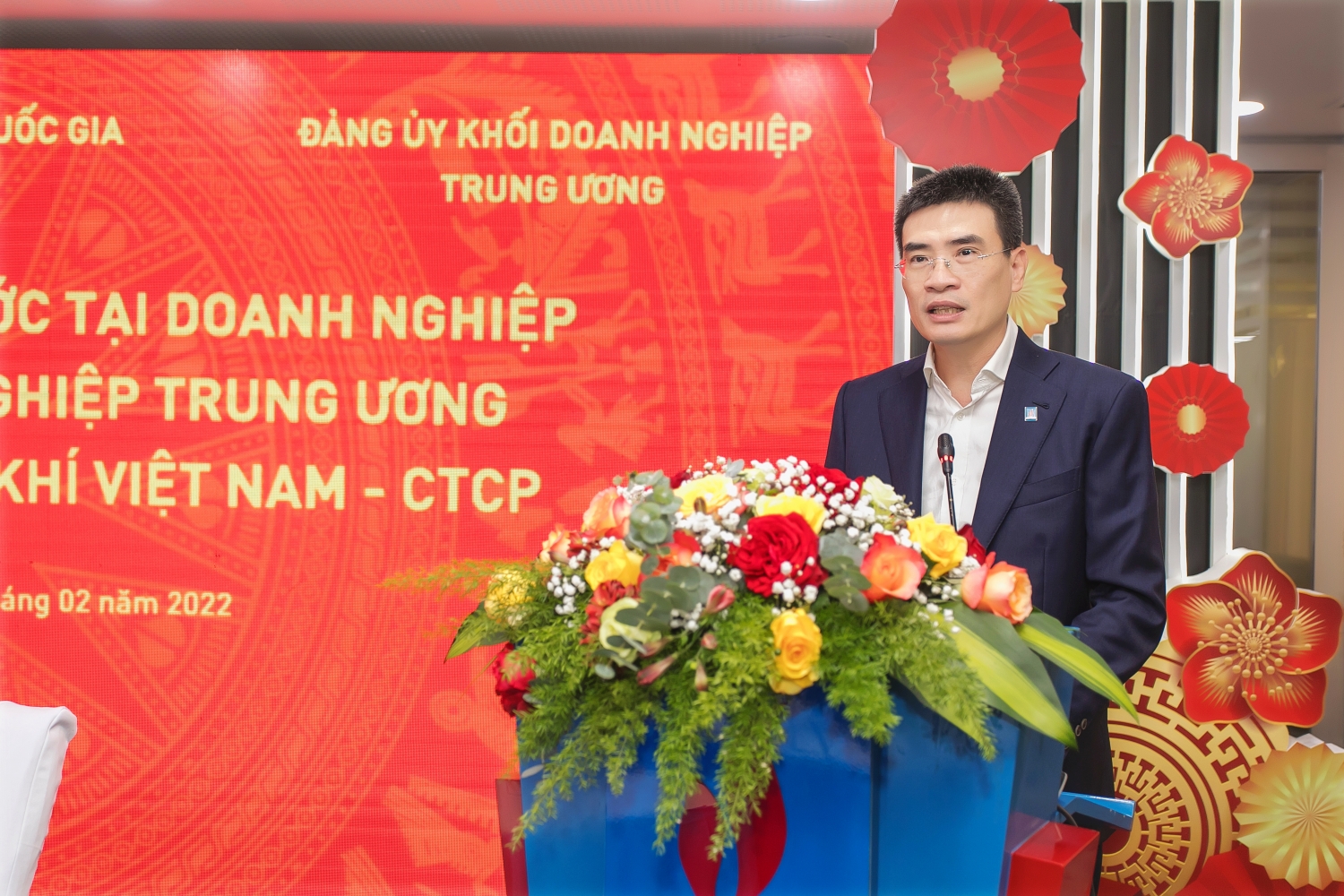 Đồng chí Dương Mạnh Sơn – Bí thư Đảng ủy, Chủ tịch HĐQT PV GAS phát biểu báo cáo