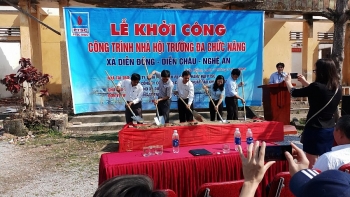 PTSC M&C tài trợ xây Nhà hội trường đa năng xã Diễn Đồng, Nghệ An