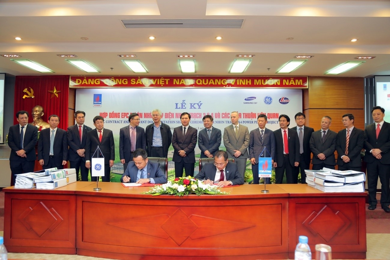 Đại diện lãnh đạo PV Power và GE Việt Nam ký kết thoả thuận khung về bảo trì, sửa chữa dài hạn Nhà máy nhiệt điện Nhơn Trạch 3 và Nhơn Trạch 4