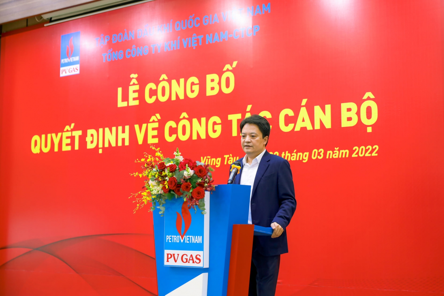 Tổng Giám đốc PV GAS Hoàng Văn Quang phát biểu 