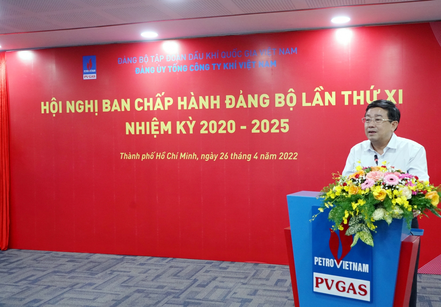 ồng chí Phạm Xuân Cảnh, Phó Bí thư Thường trực Đảng ủy Tập đoàn DKVN phát biểu chỉ đạo Hội nghị