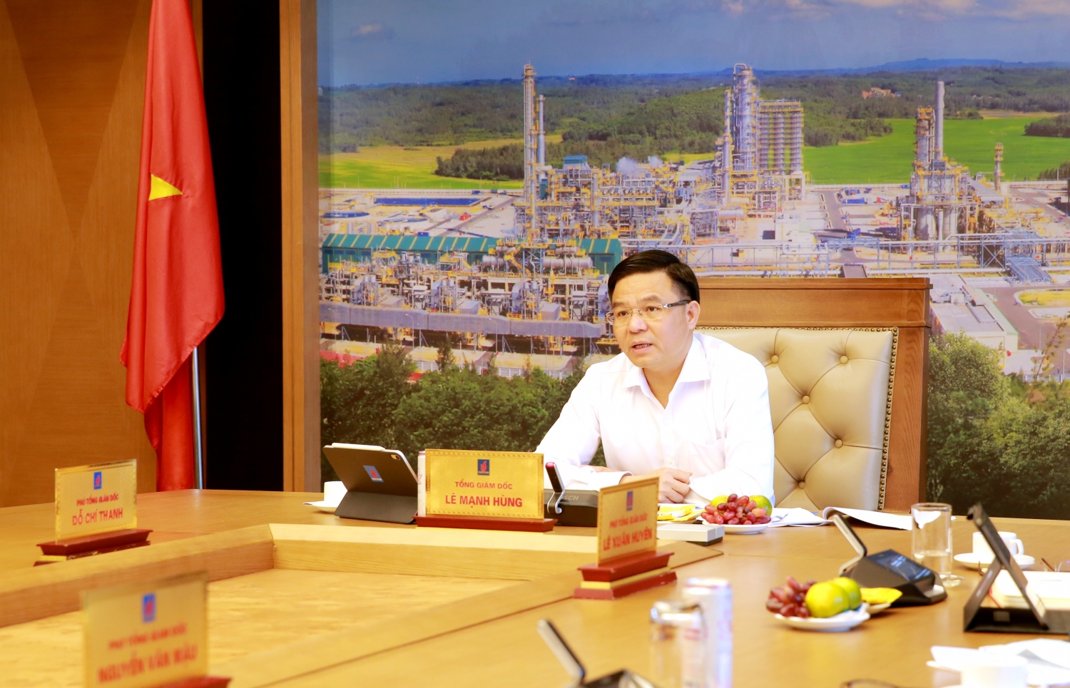 Tổng giám đốc Lê Mạnh Hùng phát biểu kết luận cuộc họp