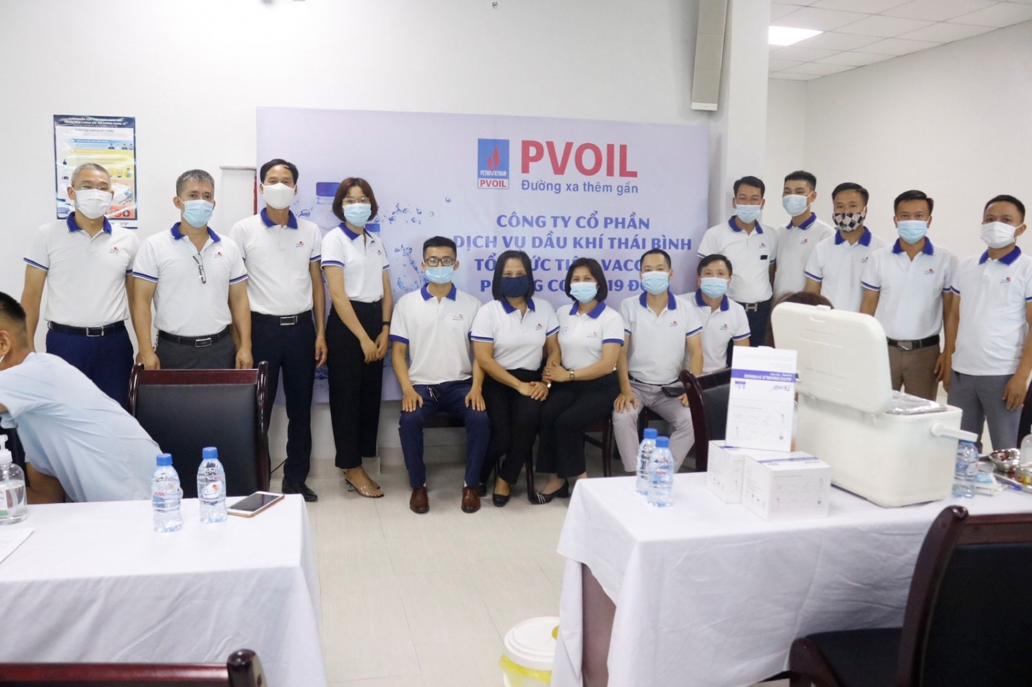 Công ty Thái Bình PSC tổ chức tiêm vắc xin phòng Covid-19 cho CBCNV