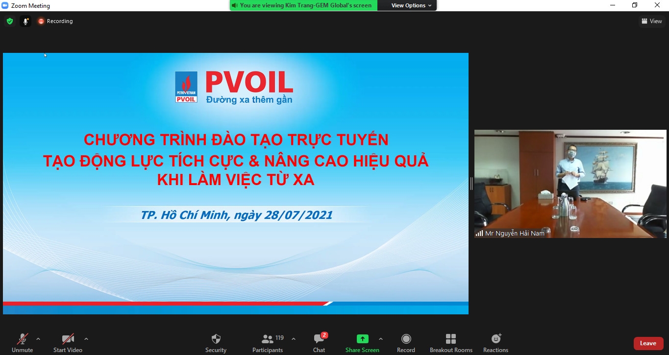 Ông Nguyễn Hải Nam – Trưởng ban TCNS phát biểu khai mạc lớp học