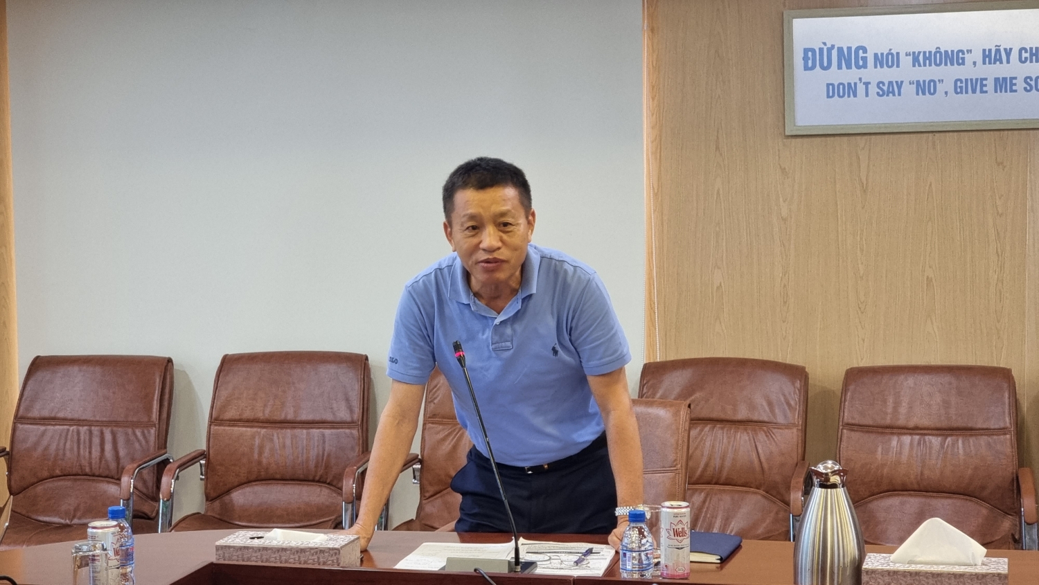 Đồng chí Đoàn Văn Nhuộm – Tổng Giám đốc PVOIL phát biểu tại Hội nghị