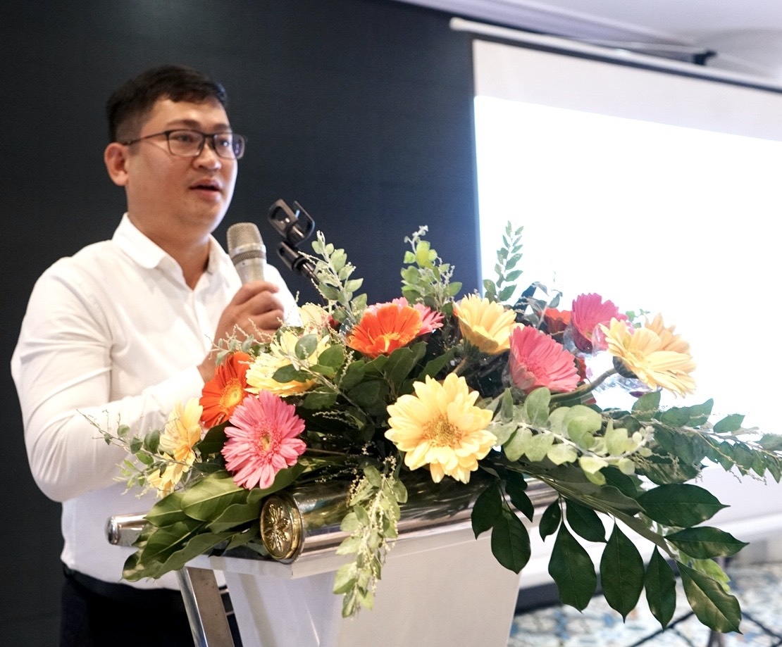 Ông Trần Anh Khoa – Phó Ban Nguồn và Phát triển Thị trường phát biểu khai mạc Khoá đào tạo